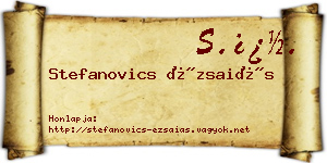 Stefanovics Ézsaiás névjegykártya